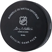 Rondelle de match officielle autographiée par Simon Edvinsson des Red Wings de Detroit