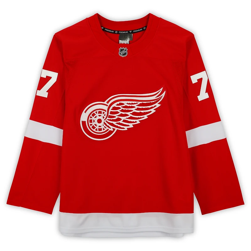 Maillot premium Red Fanatics autographié par Simon Edvinsson des Red Wings de Detroit