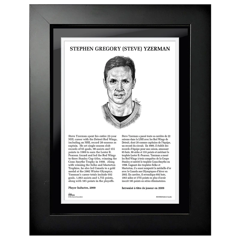 Steve Yzerman Detroit Red Wings - 2009 Legends Line 12'' x 16'' Framed Photo