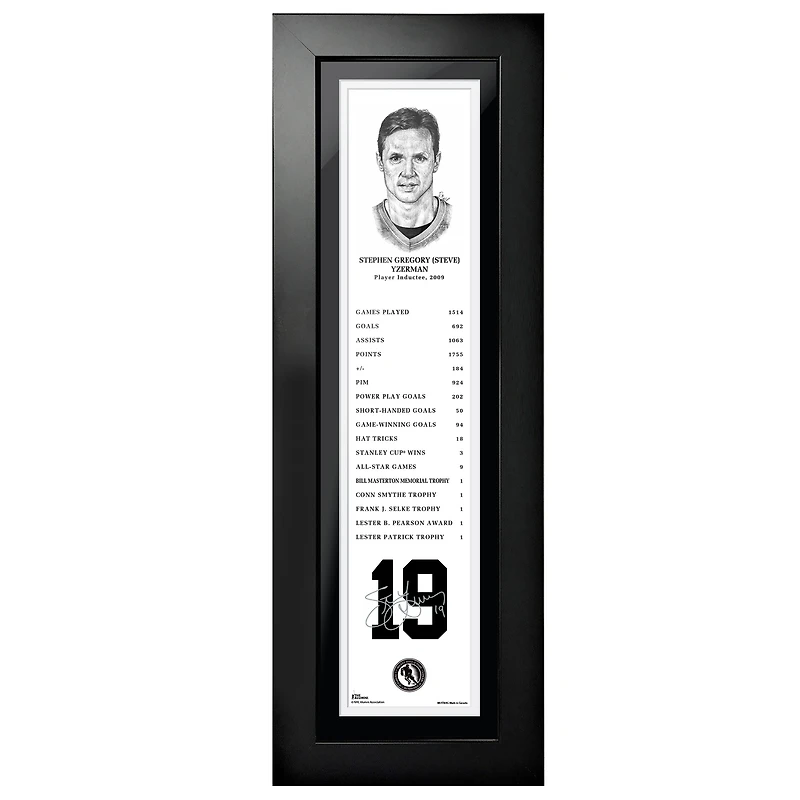 Steve Yzerman Detroit Red Wings - 2009 Legends Line 6'' x 22'' Photo encadrée