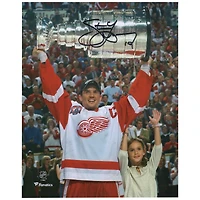 Steve Yzerman Detroit Red Wings Autographed 8" x 10" Raising Cup Photograph
