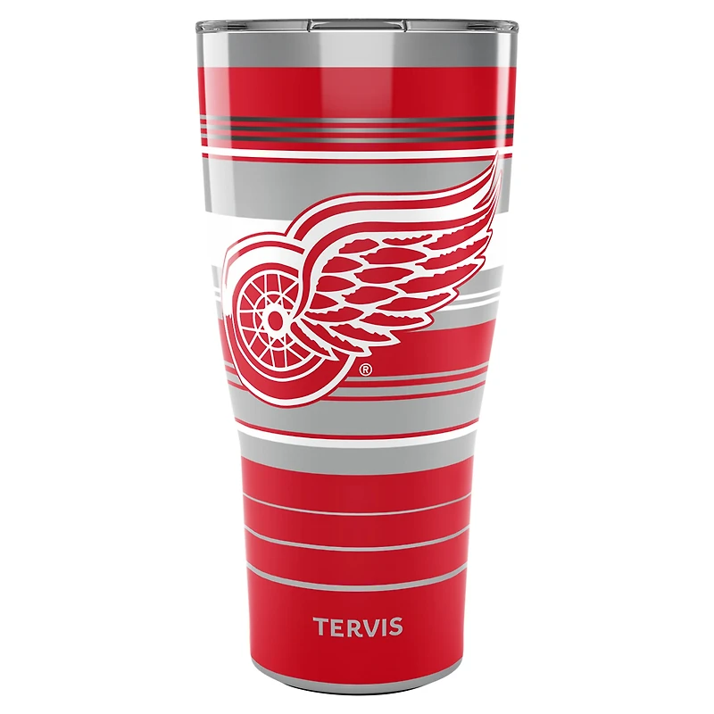 Tervis Red Wings de Détroit 30oz. Gobelet en acier inoxydable à rayures Hype