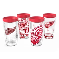 Tervis Red Wings de Détroit, paquet de quatre, 16 oz. Ensemble de gobelets classiques