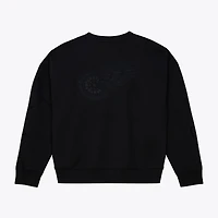 Sweat-shirt unisexe Mitchell & Ness noir Detroit Red Wings Phantom Fleece à col rond