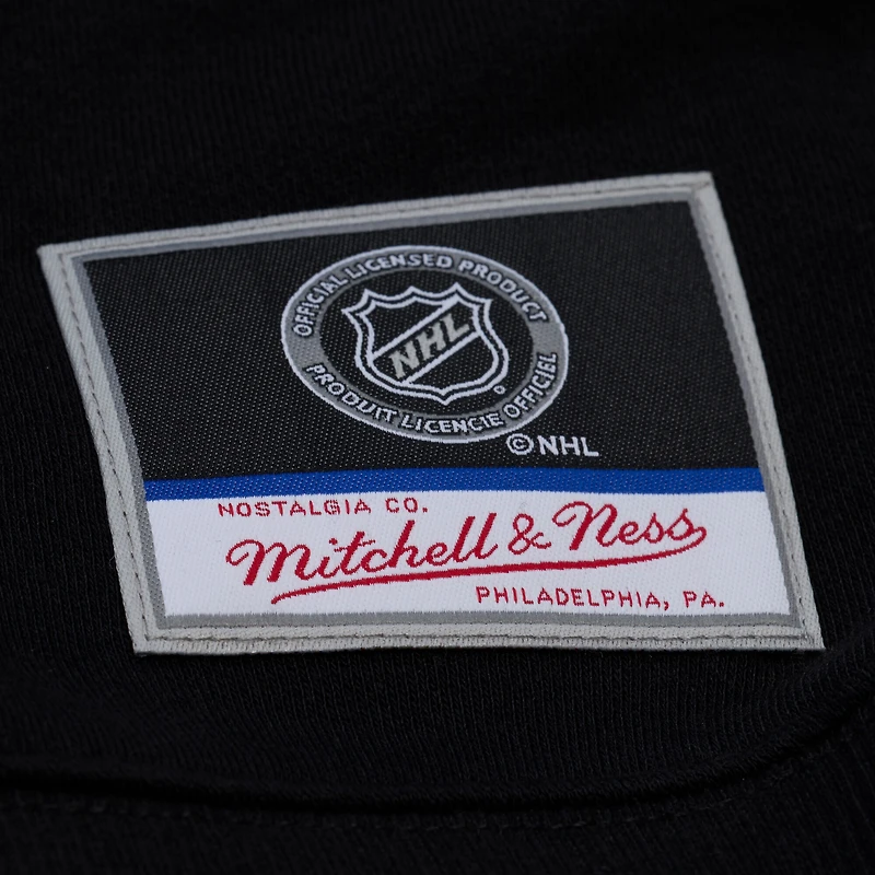 Unisex Mitchell & Ness Black Detroit Red Wings Phantom Fleece Crew Neck Sweatshirt