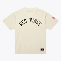 Unisex Mitchell & Ness  Cream Detroit Red Wings Arched Team T-Shirt
