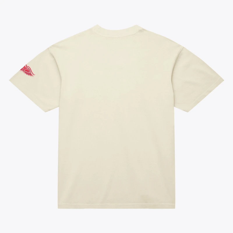 Unisex Mitchell & Ness Cream Detroit Red Wings Arched Team T-Shirt