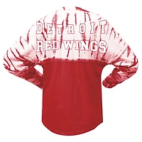 T-shirt à manches longues unisexe Spirit Jersey Red Detroit Wings Crystal Half Dye