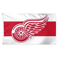 Drapeau de luxe à rayures horizontales WinCraft Detroit Red Wings 3 pi x 5 pi, simple face