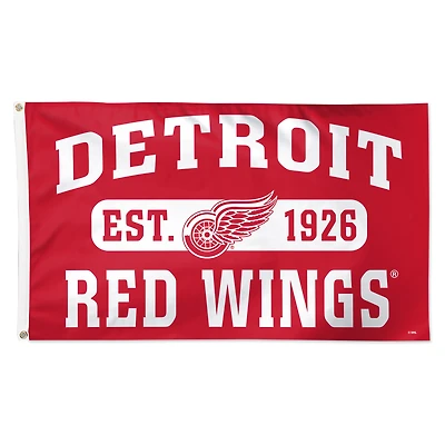 Drapeau de luxe WinCraft Detroit Red Wings 3 pi x 5 pi, simple face, pour établissement de franchise