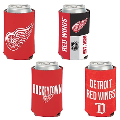 WinCraft Detroit Red Wings 4-Pack 12oz. Ensemble refroidisseur de canettes