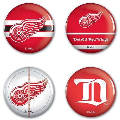 Ensemble de 4 boutons WinCraft Detroit Red Wings