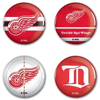 Ensemble de 4 boutons WinCraft Detroit Red Wings