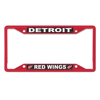 Cadre de plaque d'immatriculation WinCraft Detroit Red Wings chromé