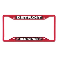 Cadre de plaque d'immatriculation WinCraft Detroit Red Wings chromé