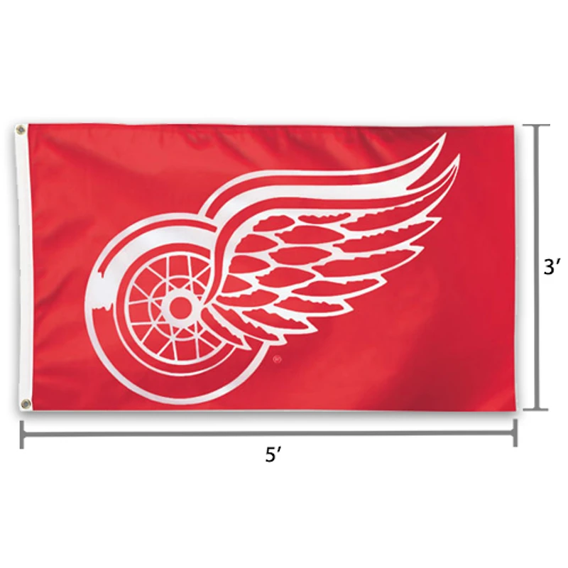 WinCraft Detroit Red Wings Deluxe Drapeau 3 pi x 5 pi