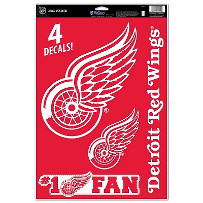 WinCraft Detroit Red Wings #1 Fan 11" x 17" Multi-Use Decal Sheet