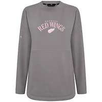 Sweat-shirt à col roulé Beaudry pour la fête des mères Red Wings de Detroit femme, gris Levelwear