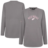 Sweat-shirt à col roulé Beaudry pour la fête des mères Red Wings de Detroit femme, gris Levelwear