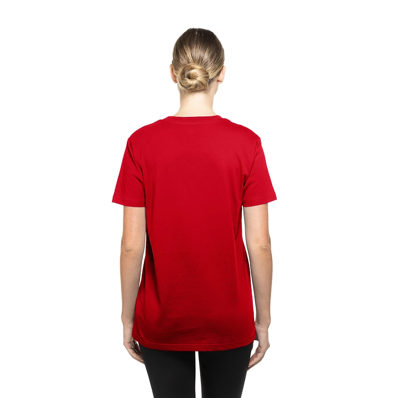 T-shirt à imprimé floral rouge Detroit Red Wings Glam Game de New Era pour femme