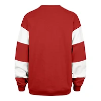 Women's '47 Red Detroit Wings Eephus Barred Pullover Sweatshirt