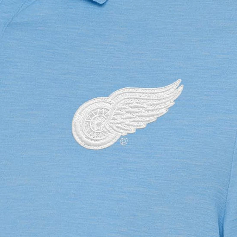 Women's Antigua Light Blue Detroit Red Wings White Logo Play Through Polo Dress