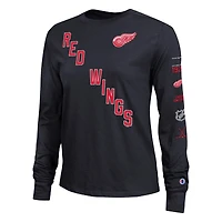 Women's Champion  Black Detroit Red Wings 2-Hit Long Sleeve T-Shirt