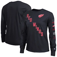 Women's Champion  Black Detroit Red Wings 2-Hit Long Sleeve T-Shirt