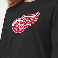 Women's Champion  Black Detroit Red Wings 2-Hit Long Sleeve T-Shirt