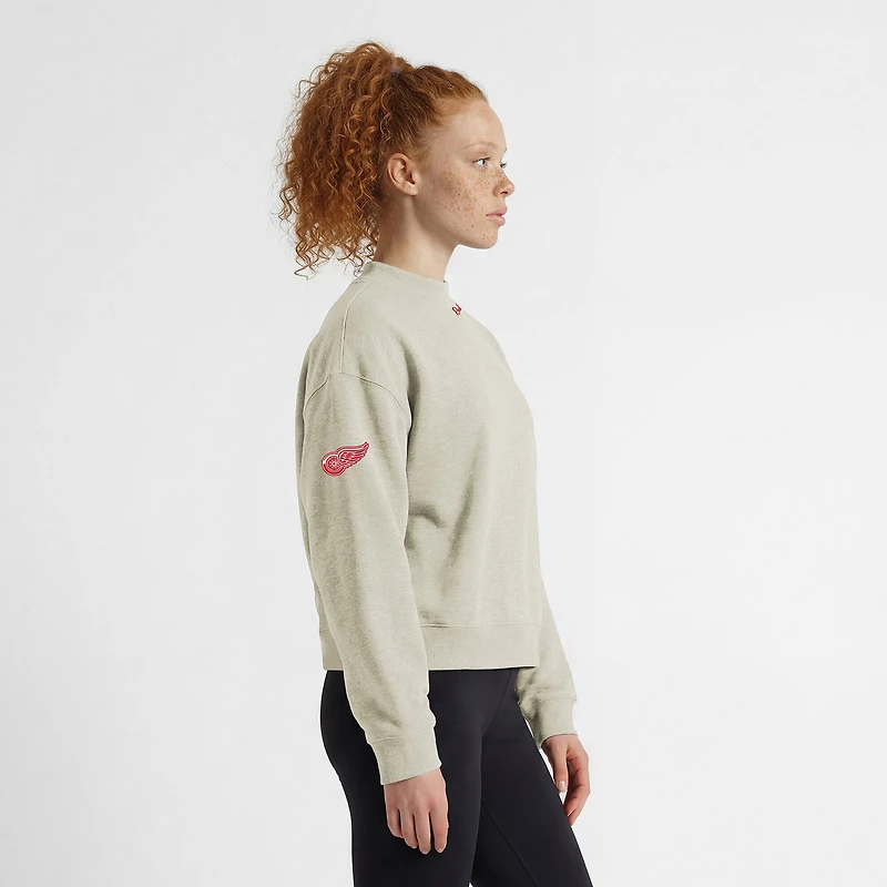 Sweat-shirt à col rond en polaire Champion pour femme, couleur avoine