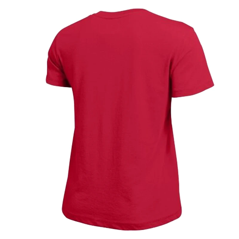 Women's Champion  Red Detroit Wings Arch Mascot Logo T-Shirt