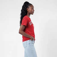 T-shirt Champion rouge pour femmes avec logo de la mascotte des Red Wings Détroit