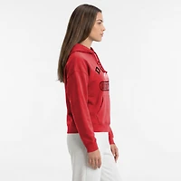 Women's Champion  Red Detroit Wings Arched Pill Box Hoodie