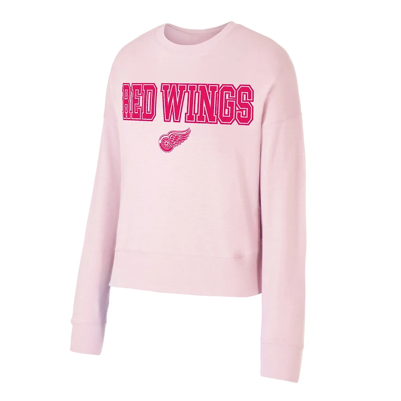 SweaTop tri-blend rose ton sur des Red Wings de Detroit pour femme Concepts Sport