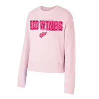 SweaTop tri-blend rose ton sur des Red Wings de Detroit pour femme Concepts Sport