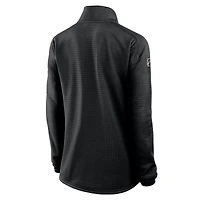 Women's Fanatics  Black Detroit Red Wings Authentic Pro Rink Lightweight Quarter-Zip Pullover Sweatshirt
