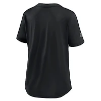 T-shirt technique authentique Pro Rink des Red Wings de Detroit pour femme Fanatics noir