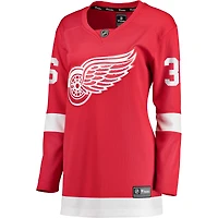 Fanatics pour femmes Christian Fischer Red Detroit Wings Maillot de joueur échappé à domicile