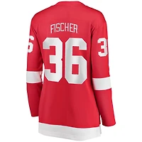 Fanatics pour femmes Christian Fischer Red Detroit Wings Maillot de joueur échappé à domicile