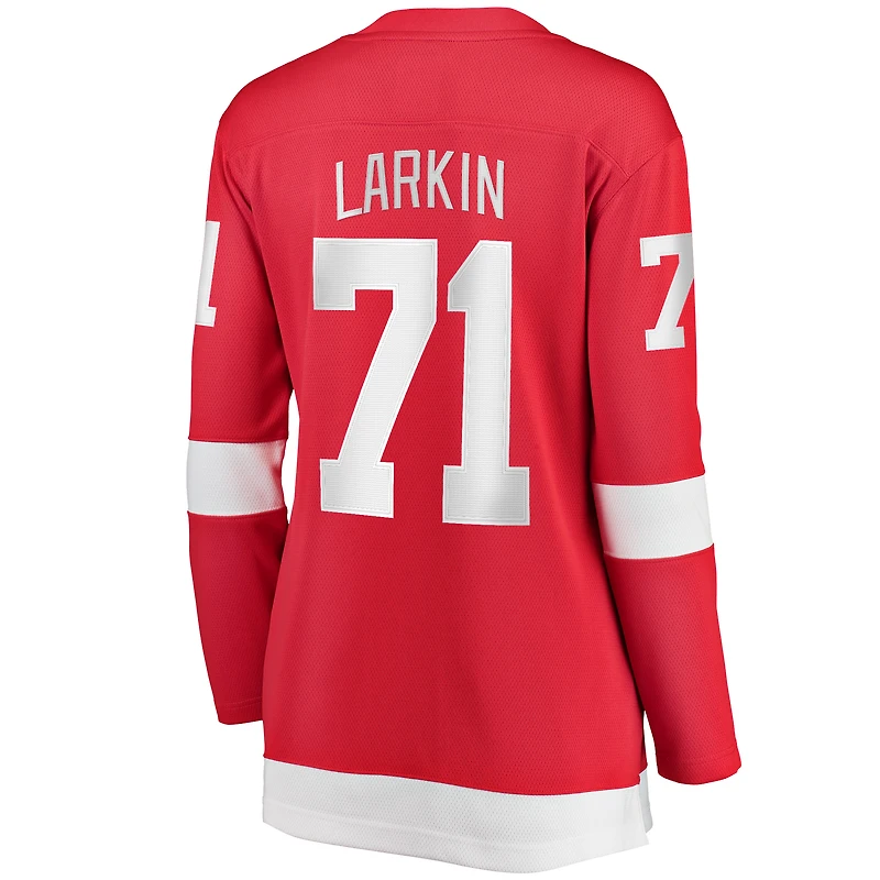 Maillot de joueur échappé à domicile Fanatics Dylan Larkin Red Detroit Wings pour femmes