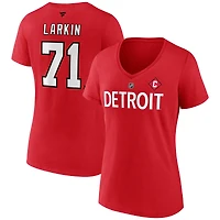 Fanatics pour femmes Dylan Larkin Red Detroit Wings Special Edition 2.0 Nom et numéro T-shirt à col en V