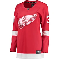 Fanatics pour femmes Justin Holl Red Detroit Wings Maillot de joueur échappé à domicile