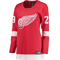 Women's Fanatics Lucas Raymond Red Detroit Wings Home Breakaway Player Jersey
