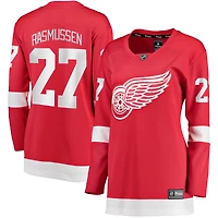 Women's Fanatics Michael Rasmussen Red Detroit Wings Home Breakaway Player Jersey