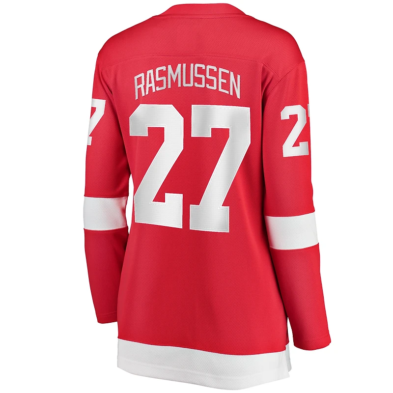 Women's Fanatics Michael Rasmussen Red Detroit Wings Home Breakaway Player Jersey