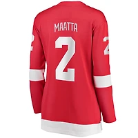 Maillot de joueur échappé à domicile des Fanatics Olli Maatta Red Detroit Wings pour femmes