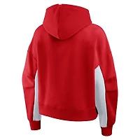 Women's Fanatics Red Detroit Wings Back Check Boxy Hoodie