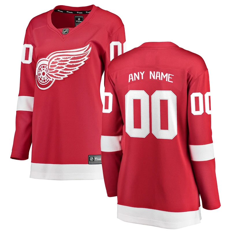 Women's Fanatics Red Detroit Wings Breakaway - Custom Jersey