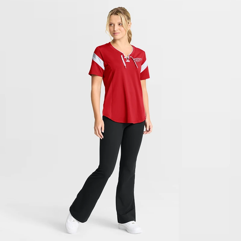Women's Fanatics Red Detroit Wings Offside Athena T-Shirt