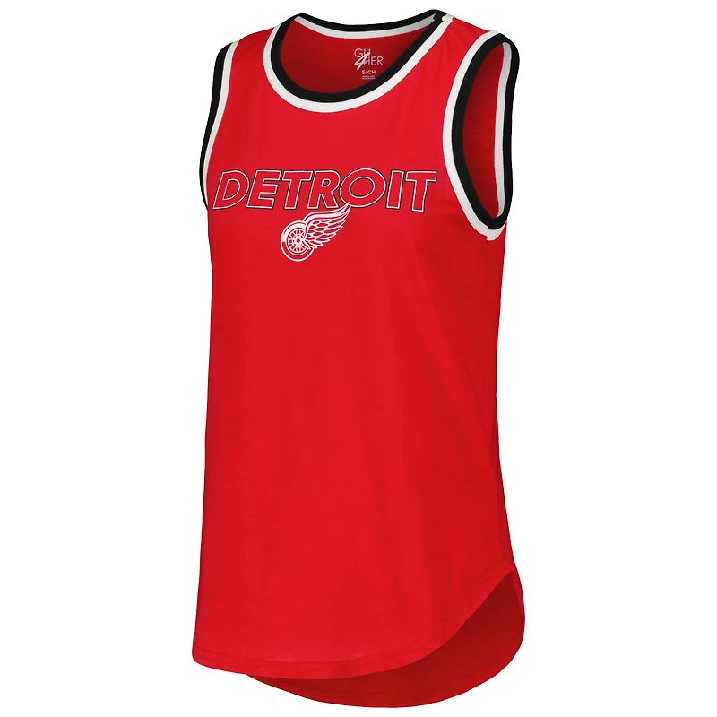 Women's G-III 4Her by Carl Banks Red Detroit Wings Strategy Tank Top